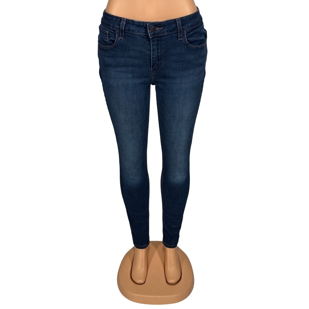 Levis 535 Super Skinny Jeans Womens 32 Dark Wash‎ Blue Denim Mid Rise Leggings